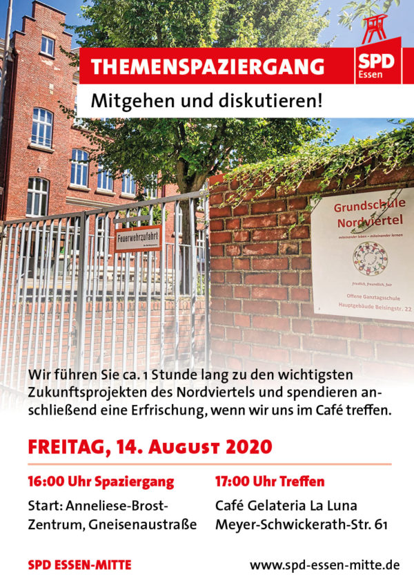 Titelseite Flyer Spaziergang Nordviertel 14.8.2020